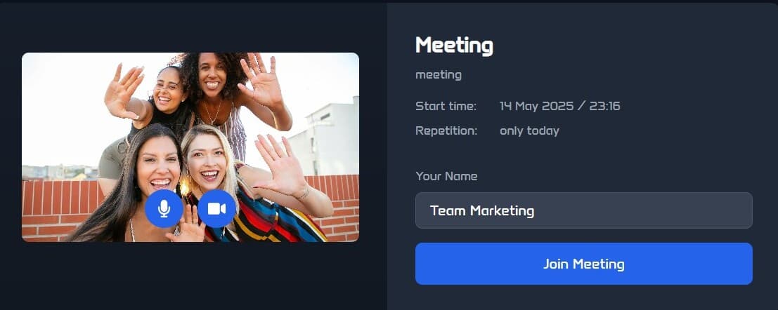Video Conferencing Interface